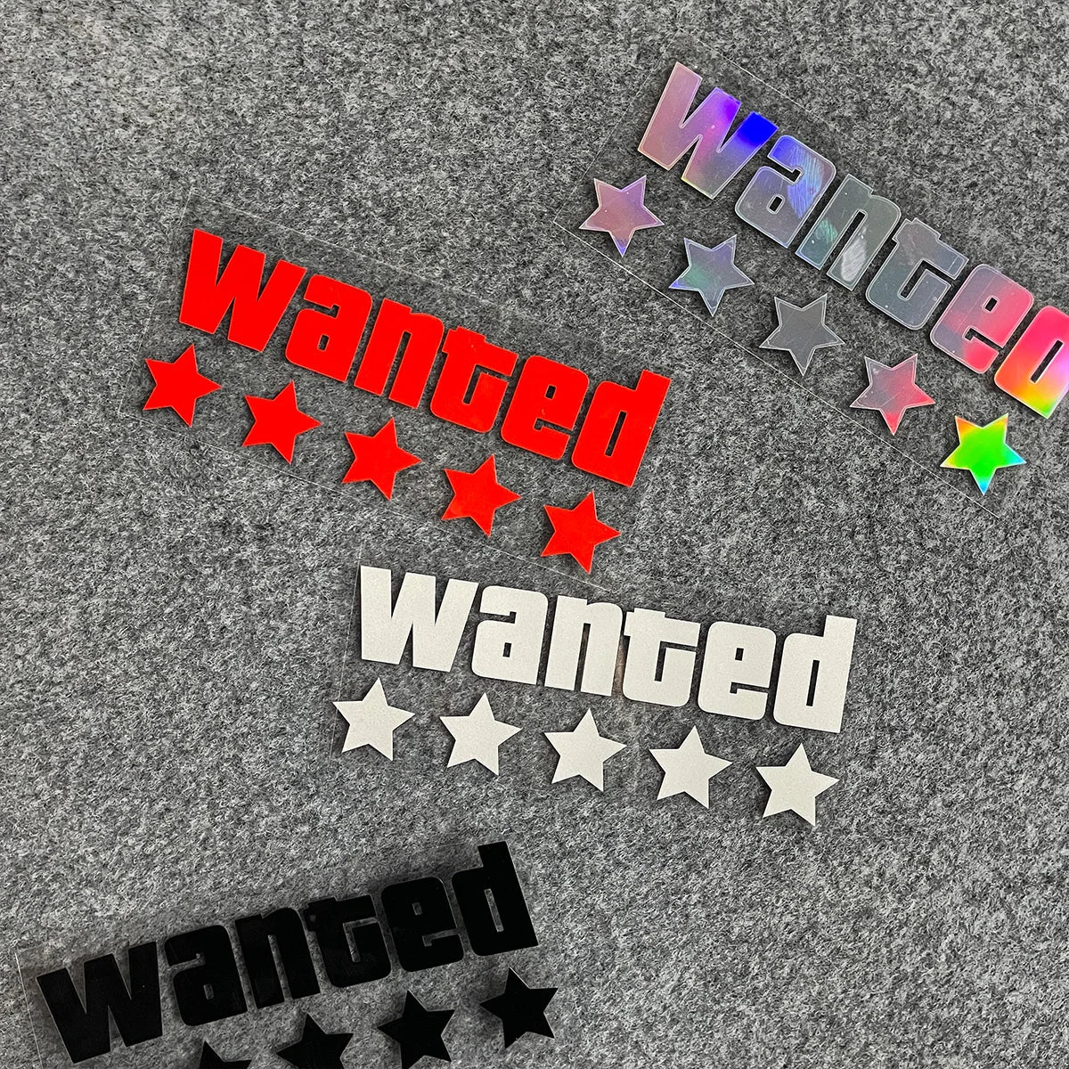 Adesivo de Vinil Impermeável para Motocicleta WANTED - Decoração Adaptável para Moto, Carroceria e Capacete