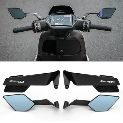 Espelho retrovisor ajustável furtivo para motocicleta, espelhos de asa fixa para bajaj dominar 250 400 pulsar dominar400 2017-2024
