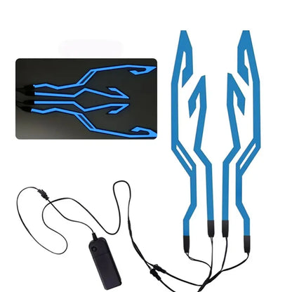 Faixa de luz para capacete, adesivo el, led, luz para capacete de motocicleta, acessórios noturnos, à prova d'água, luz fria