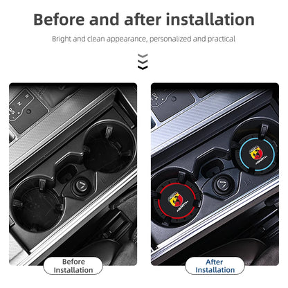 Base de Silicone Antiderrapante para Copos e Bebidas, Acessório Silencioso para Fiat Abarth Grande Punto Tipo Stilo Ducato Palio 500x Brav