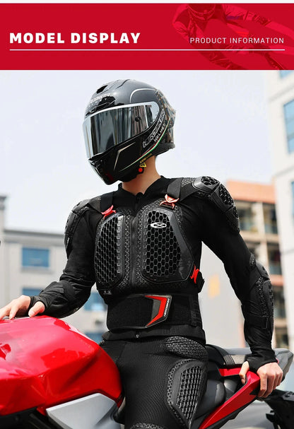 Nova jaqueta de armadura de motocross fora de estrada equipamento de proteção de motocicleta anti acidente peito volta estofamento calças jaqueta de moto ce certificado
