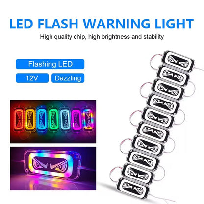 1pcs RGB Led Módulo de mau olhado Demon Eye Strobe Luz de advertência piscando lâmpada de emergência