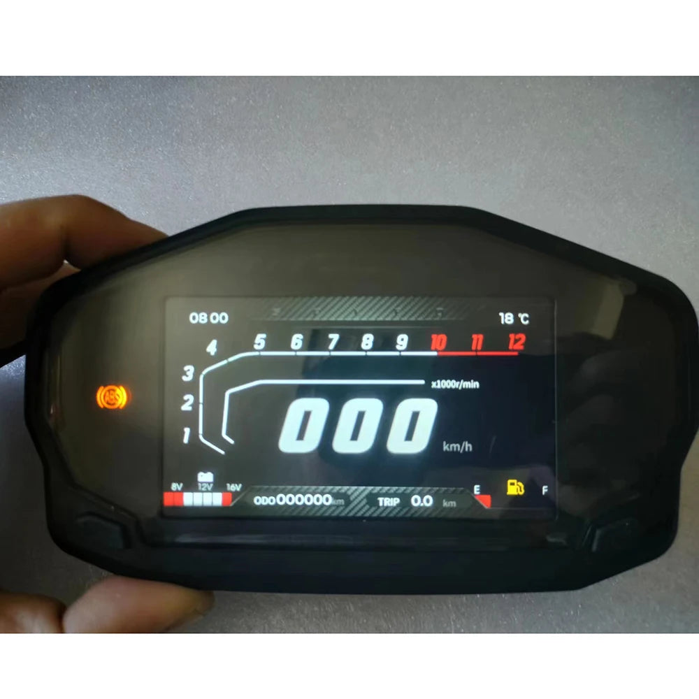 Velocímetro TFT universal para motocicleta, odômetro multifuncional com nível de combustível, medidor de temperatura da água, 1 cilindro, 2 cilindros, 4 cilindros, novo