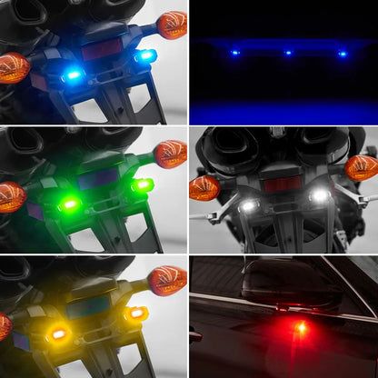 Luz estroboscópica universal para motocicleta, lâmpada de aviso usb para carro, led, anti-colisão, drone, voo noturno, mini luz de sinal piscante