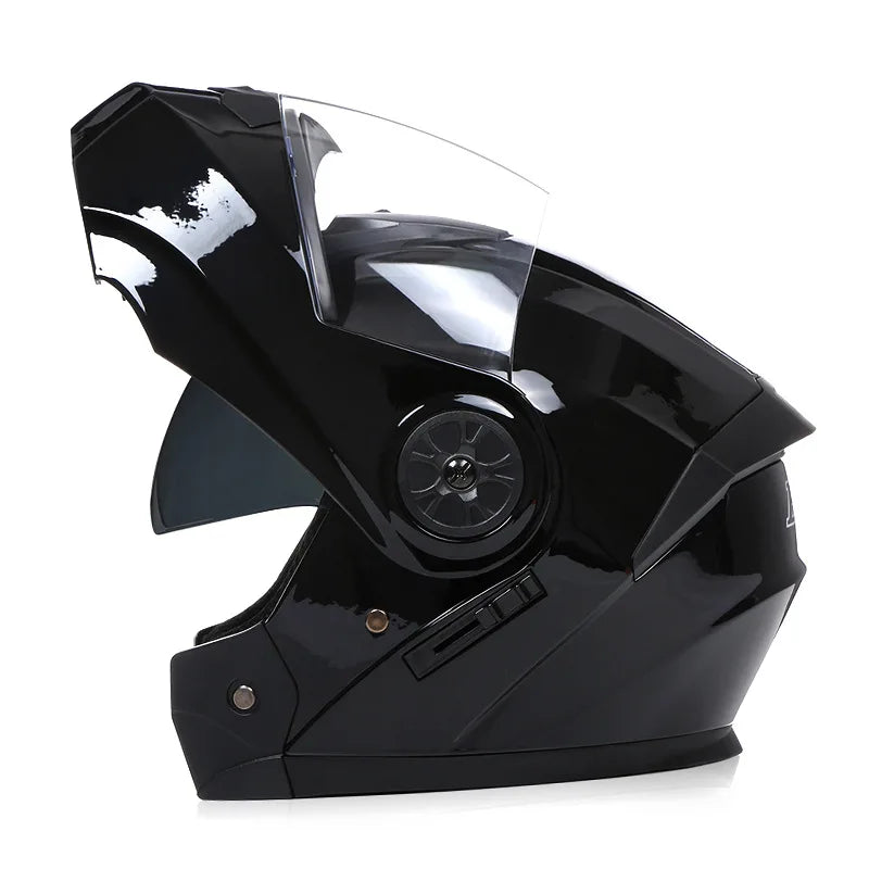 Bld modular lente dupla capacete da motocicleta segurança downhill flip up capacetes profissional motocross corrida rosto cheio casco moto