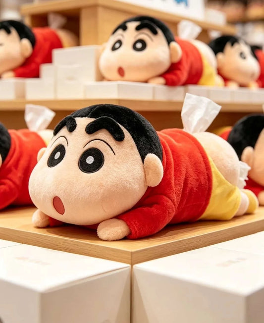 Novo estoque de artigos de merchandising do anime Xiao Xin: caixa organizadora de lenços de papel, um acessório criativo, de alto valor e divertido, um presente surpresa original.