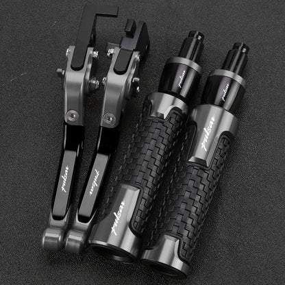 Alavanca de freio de embreagem dobrável ajustável para motocicleta, Grips do guidão termina, Bajaj Pulsar 200 NS, 200 RS, 200 A, 2021 2022 2023 2024