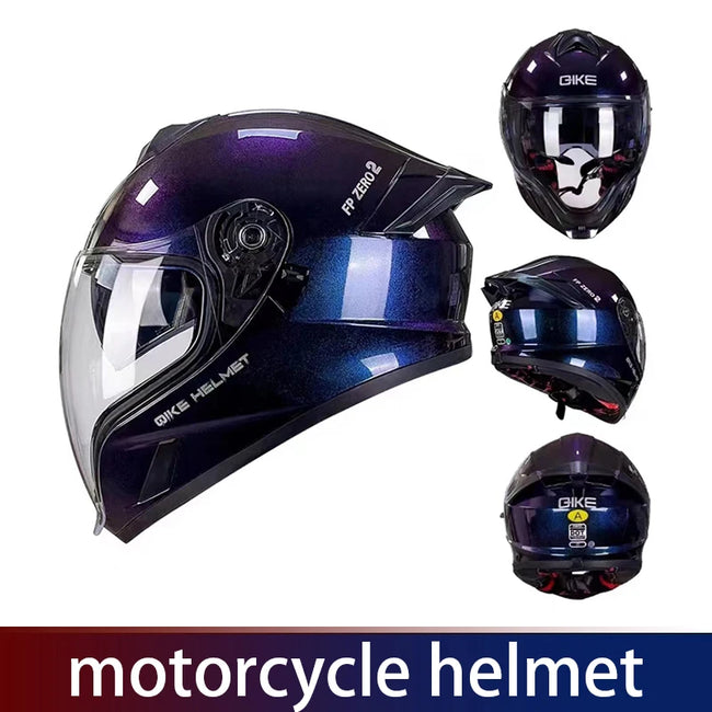 Capacete para Motocicleta, Capacete Aberto, com Viseira Dupla para Homens e Mulheres, Capacete de Inverno para Todas as Condições Climáticas, Certificação 3C e DOT