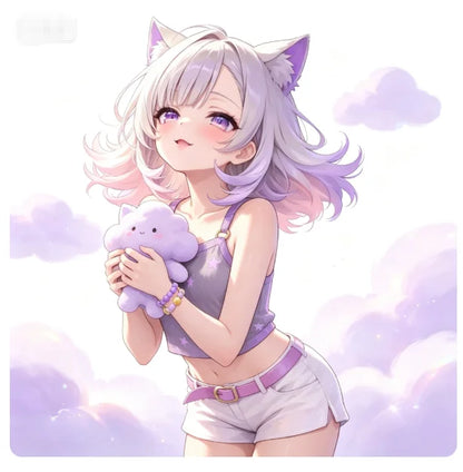 1 Adesivo de Vinil com Orelhas de Gato para Meninas Anime, Adesivo Impermeável e Resistente ao Sol para Carro, Moto, Garrafa de Água, Laptop, Presente para Otakus
