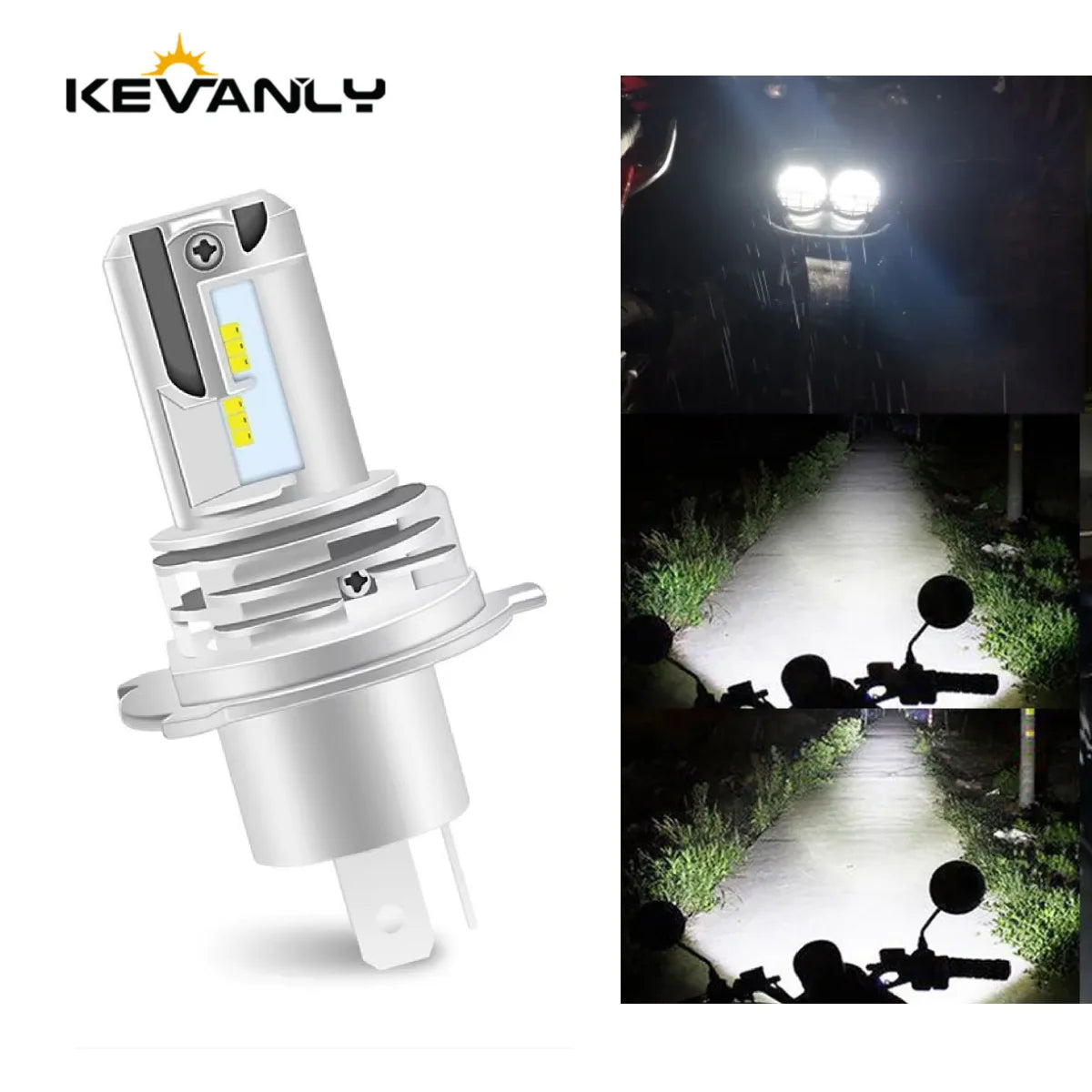 H4 led lâmpadas de farol da motocicleta hi lo feixe moto luzes para yamaha kawasaki suzuki h4 lâmpada led com canbus farol da motocicleta