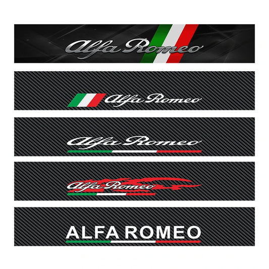 Adesivo de fibra de carbono para para-brisa de carro, decalque para logotipo alfa romeo stelvio brera giulia 166 156 159 147 155 mito gt giulietta