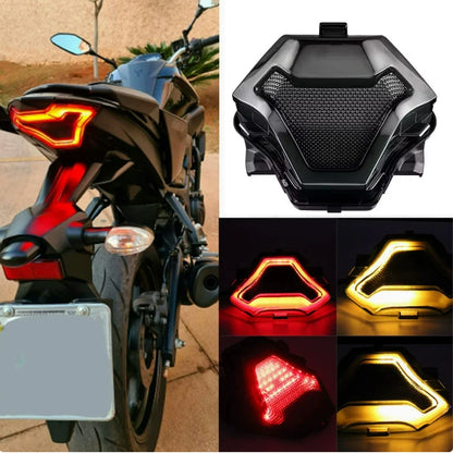 Luzes traseiras led para motocicleta, indicador de seta, lâmpada de freio traseiro, luzes de corrida 12v para yamaha r3 y15zr mt03 mt07 r150