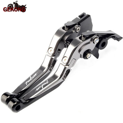 Motocicleta dobrável extensível cnc moto ajustável alavancas de freio embreagem handbar final apertos apto para bajaj pulsar 200 ns/200 rs/200 a