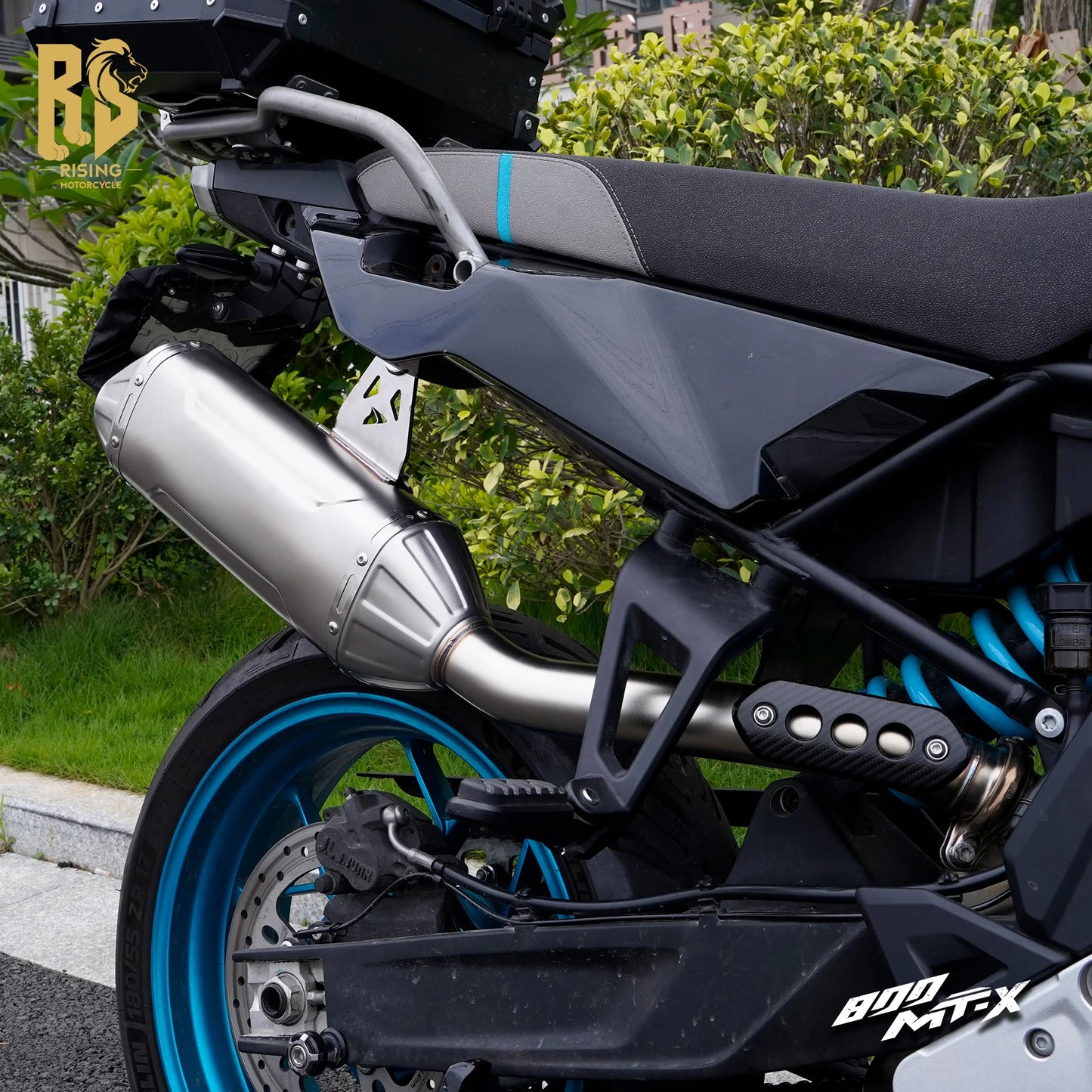 Para CFMOTO 800MTX 800MT-X 2026: Sistema Completo de Escape para Motocicleta com Silenciador, Tubo Intermediário e Ponteira Modificada Slip-On com DB Killer