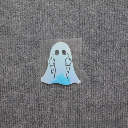 Adesivo Decorativo de Halloween com Fantasma Brilhante, Criativo e Personalizado para Carro e Motocicleta, Padrão Engraçado para Aplicar na Carroceria