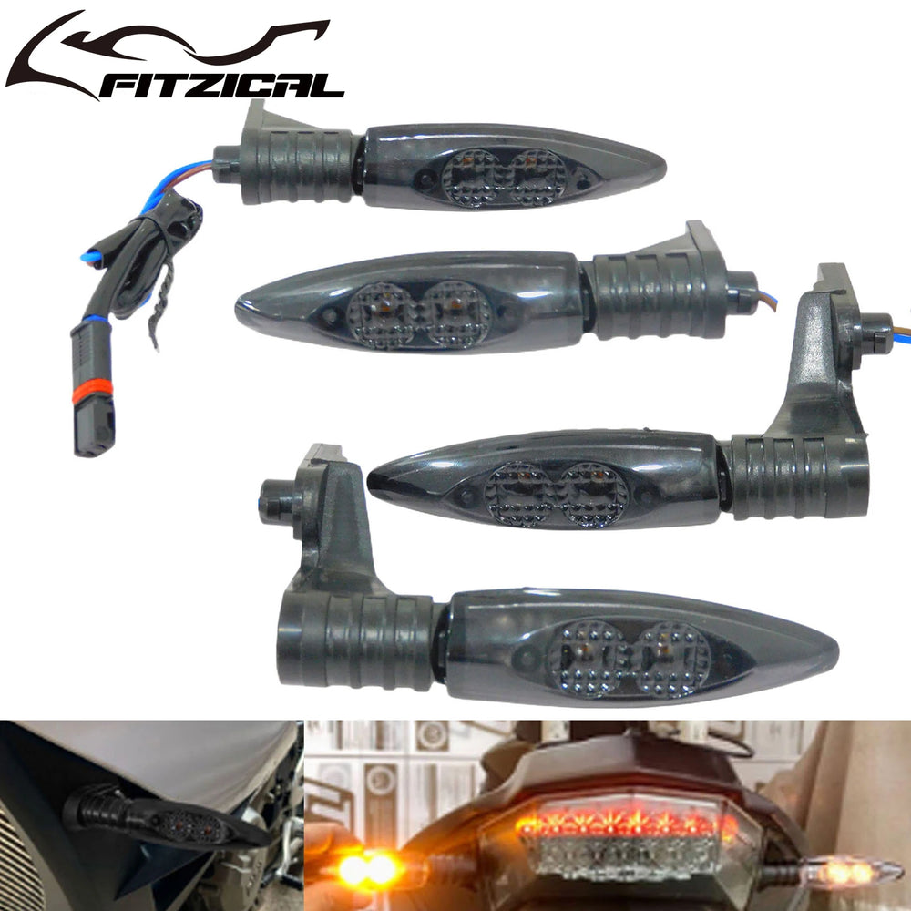 Luzes de Sinalização LED Pretas Dianteiras e Traseiras para Motocicletas BMW R1200GS F800GS S1000RR F800R K1300S G450X F800ST R Nine T