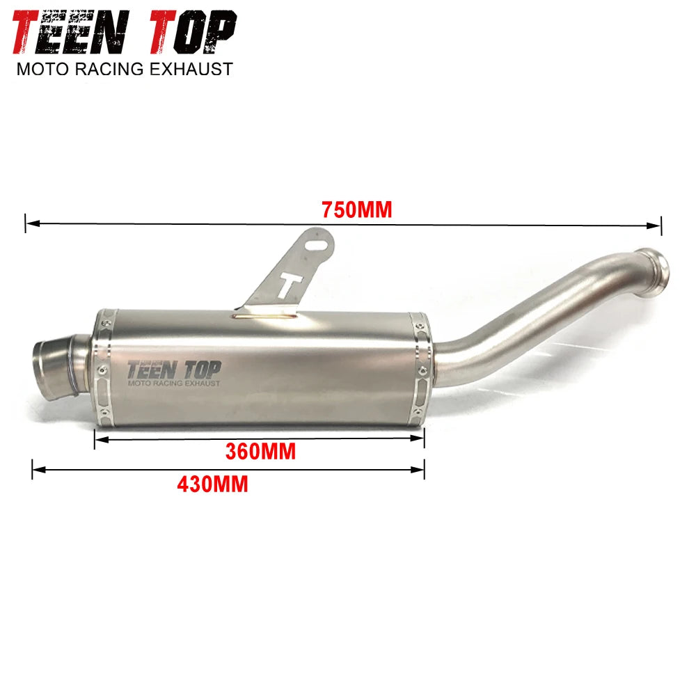 Escapamento Slip-on para Motocicleta CF MOTO 800MT 2021+ - Silenciador Conectável ao Coletor Original 800 MT