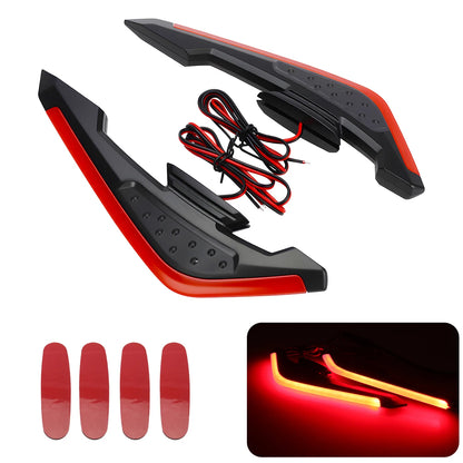 Kit de Luzes LED Aerodinâmicas para Motocicleta, 1 Par de Luzes Decorativas Universais para Motocicleta