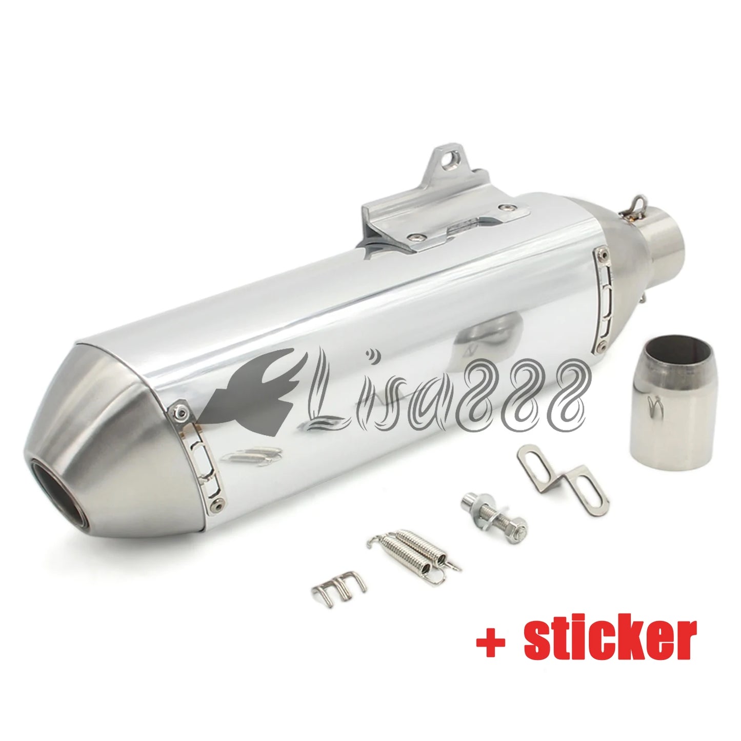 51mm comprimento universal 470mm entrada da motocicleta fmf 4t silenciador de escape tubo fuga moto com db assassino escapa para moto