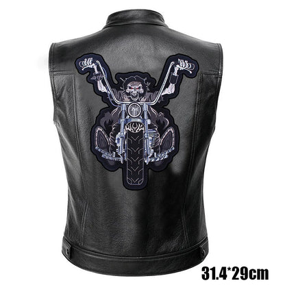 Patches Bordados Grandes para Costurar ou Termocolantes em Couro, Jeans, Roupas, DIY, Motocicleta, Biker, Punk