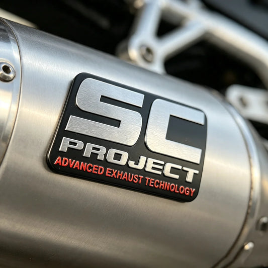 Adesivos de Alumínio para Escapamento SC Project, Acessórios para Motocicletas, Decalque para Yamaha, Honda, Kawasaki, Suzuki, Ducati