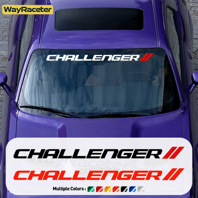 Adesivo refletivo de vinil para para para-brisa dianteiro de carro, adesivo para janela de para Dodge Challenger Hellcat SRT Demon, acessórios