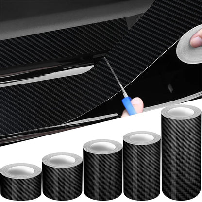 3d nano fita de fibra de carbono do carro preto porta borda guardas espelho lateral anti-risco tira de colisão à prova dwaterproof água protetor filme fita