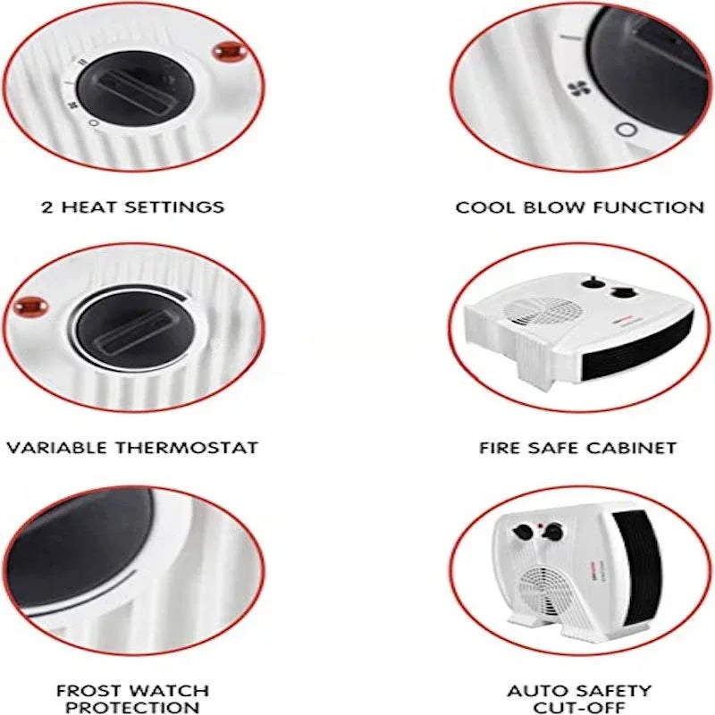 Aquecedor elétrico portátil, controle automático de temperatura, mini ventilador de mesa, aquecimento rápido, aquecedor de ar elétrico