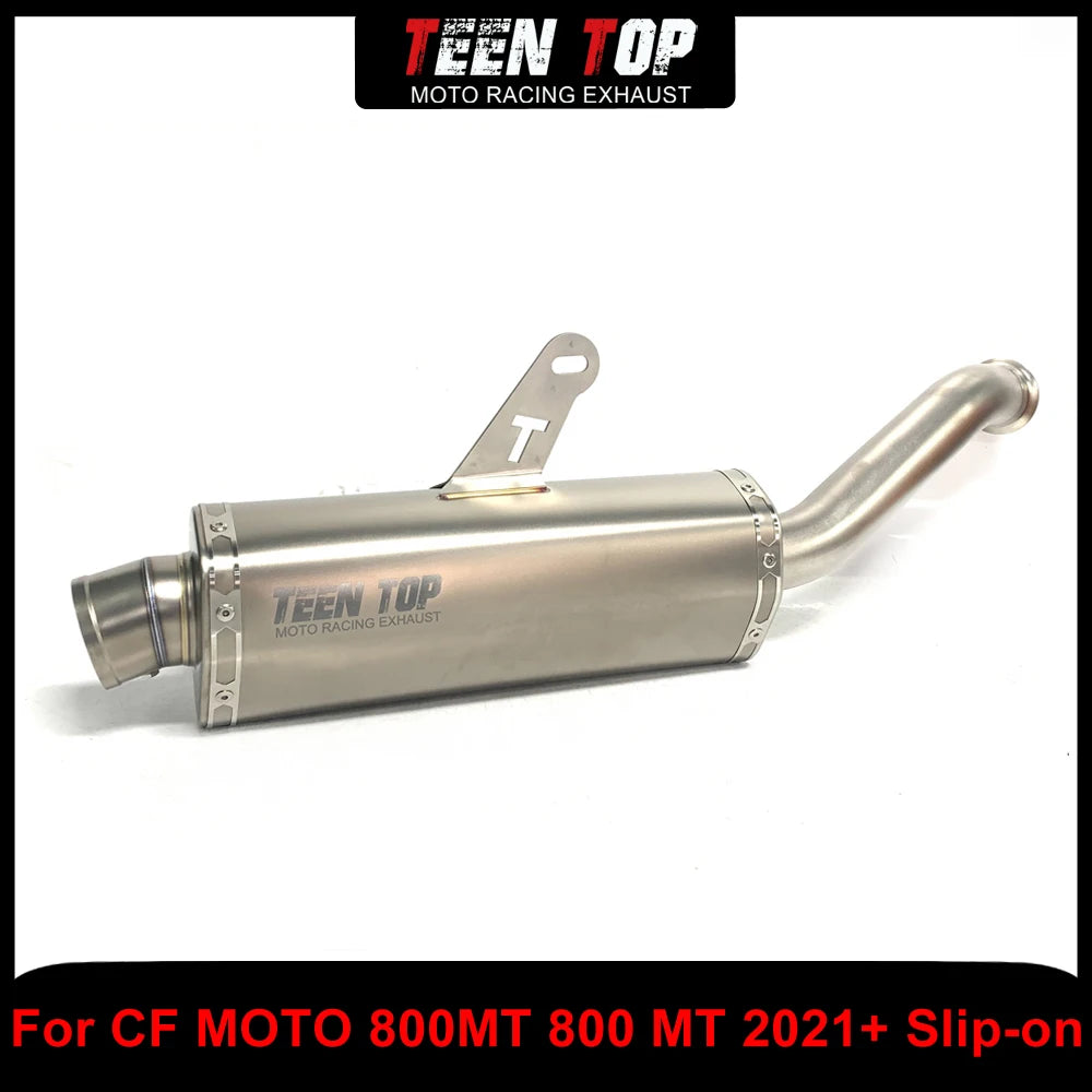 Escapamento Slip-on para Motocicleta CF MOTO 800MT 2021+ - Silenciador Conectável ao Coletor Original 800 MT
