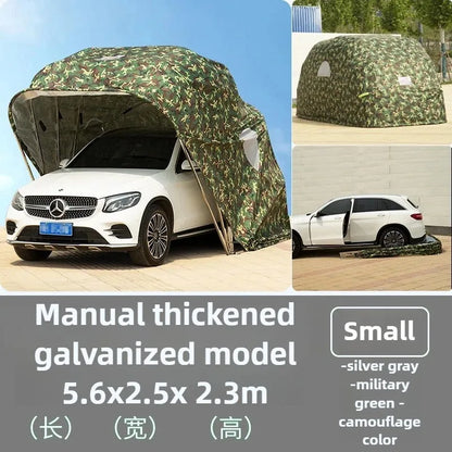 Carport Dobrável Automático Personalizado de Qualquer Tamanho, Abrigo Impermeável para Carros, Garagem Móvel, Abrigo Externo para Estacionamento, Tecido Oxford Durável
