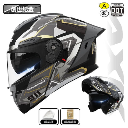 Capacete de motocicleta com certificação 3C&DOT, masculino e feminino, modular, quente para o inverno, quatro estações, capacete de segurança para scooter elétrica
