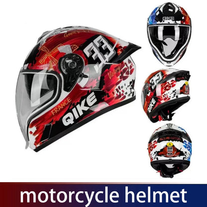 Capacete para Motocicleta, Capacete Aberto, com Viseira Dupla para Homens e Mulheres, Capacete de Inverno para Todas as Condições Climáticas, Certificação 3C e DOT