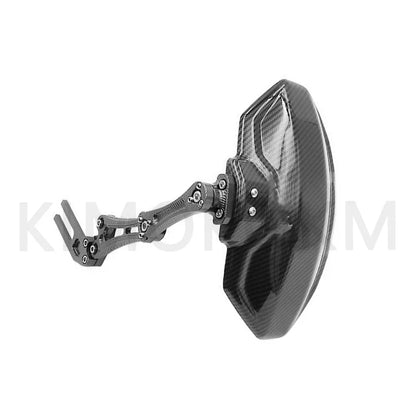 Motocicleta e bicicleta ajustável imitação de fibra carbono liga alumínio roda traseira fender paralama extensor universal acessórios