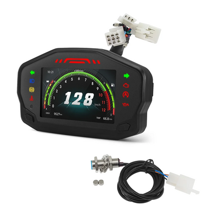 Y79A_AD Universal Motocicleta Painel Tacômetro LCD Digital 12000rpm Velocímetro para 2-4 Cilindros Odômetro