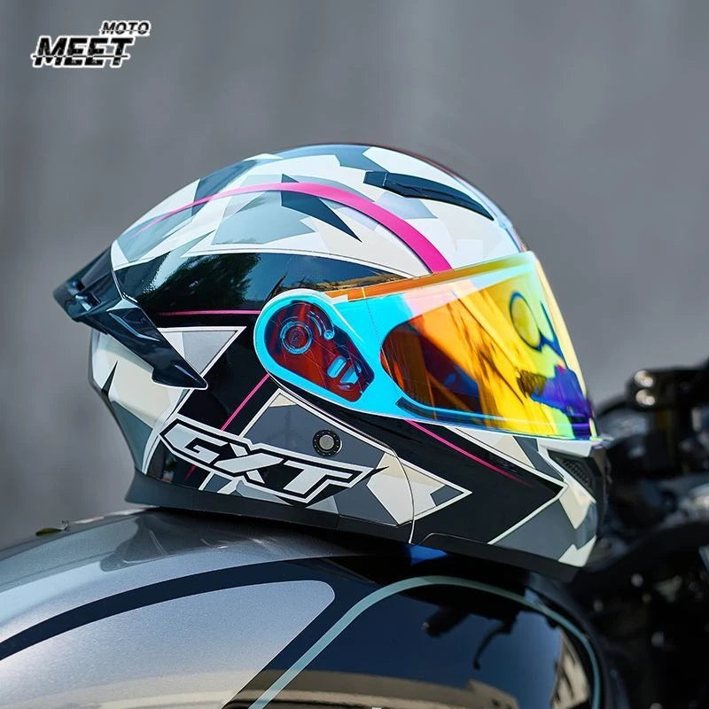 Capacetes integrais aprovados pelo DOT, equipamento de proteção para motociclistas, capacete flip-up para homens e mulheres, viseira dupla para motocicleta