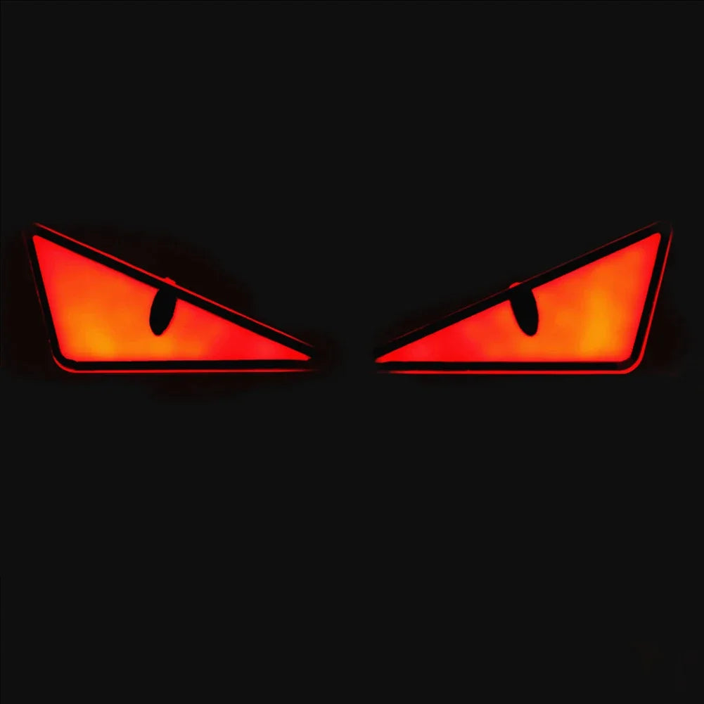 2PCS Motorbike Triangle Devil's Eye Pair Flash Light Modification Winking Eye Animation Led Display Motorbike Accessories