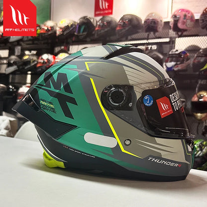 Capacete de Motocicleta MT Thunder 4 SV Original Espanhol, Capacete Integral com Lente Dupla, Certificação ECE DOT, Capacetes para Moto