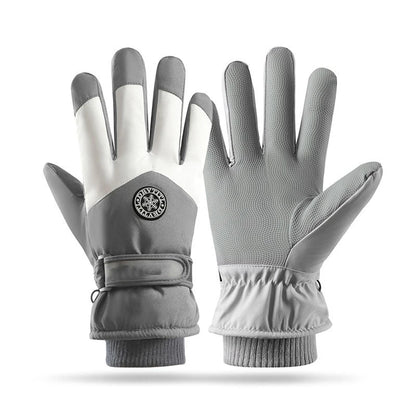 Inverno unisex snowboard luvas de esqui couro do plutônio antiderrapante tela sensível ao toque à prova dwaterproof água da motocicleta ciclismo velo quente luvas de neve feminino