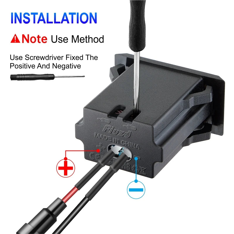 Adaptador de carga rápida rápida 3 portas usb carregador de telefone no adaptador de carregador de carro para 12v/24v caminhão motocicleta rv barco marinho