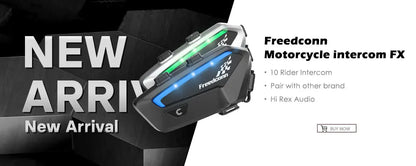 Motocicleta interfone capacete fone de ouvido bluetooth grupo alto-falante fone wi fi app freedconn r1pro moto traço cam moto auto dvr