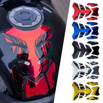 1pc Motocicleta Tankpad Adesivo Fishbone 3D Tank Pad Adesivos Oil Gás Protector Cover Decoração Flame Motocicleta Acessórios