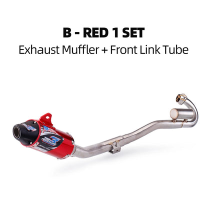Para honda crf150 crf230 crf250 dirt bike acessório de escape 45mm fora de estrada silenciador de escape da motocicleta com tubo de ligação dianteira