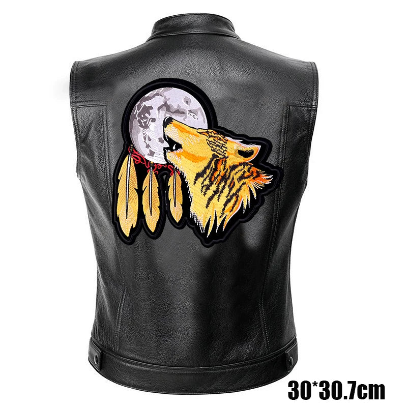 Patches Bordados Grandes para Costurar ou Termocolantes em Couro, Jeans, Roupas, DIY, Motocicleta, Biker, Punk