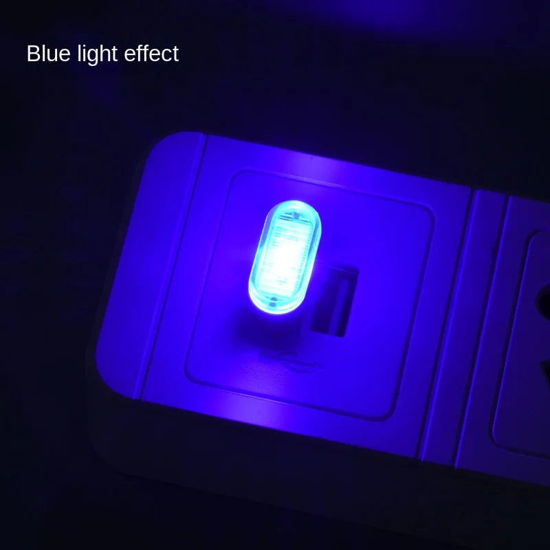 Usb carro mini led atmosfera luzes interior do carro lâmpada decorativa de néon iluminação emergência universal pc portátil plug and play