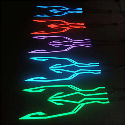 Faixa de luz para capacete, adesivo el, led, luz para capacete de motocicleta, acessórios noturnos, à prova d'água, luz fria