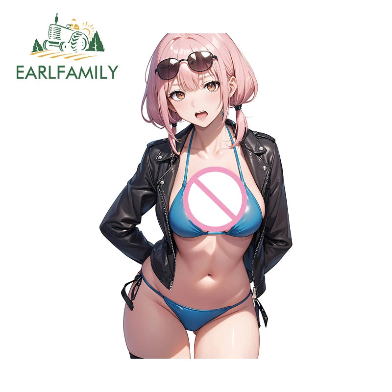 EARLFAMILY-Waifu Sexy Shikimori Decal, Vinil Car Adesivos, Laptop Motocicleta impermeável, Auto Styling Decoração, 13cm x 7.7cm