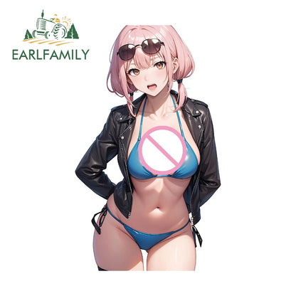 EARLFAMILY-Waifu Sexy Shikimori Decal, Vinil Car Adesivos, Laptop Motocicleta impermeável, Auto Styling Decoração, 13cm x 7.7cm