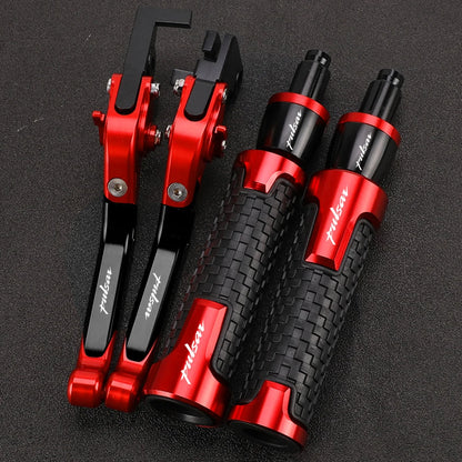 Alavanca de freio de embreagem dobrável ajustável para motocicleta, Grips do guidão termina, Bajaj Pulsar 200 NS, 200 RS, 200 A, 2021 2022 2023 2024
