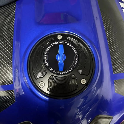 Tampa do tanque de combustível de abertura rápida sem chave em liga de alumínio para motocicletas, acessórios para MT-01 MT-03 MT07 MT-09 MT-10 MT-125 MT-15