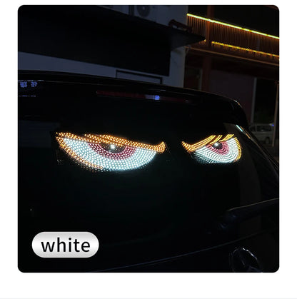 Luz LED RGB Olho do Diabo, 11 Modos, à Prova d'Água, Luz Traseira para Janela, Lâmpada Decorativa Universal para Veículos com Modos de Flash.